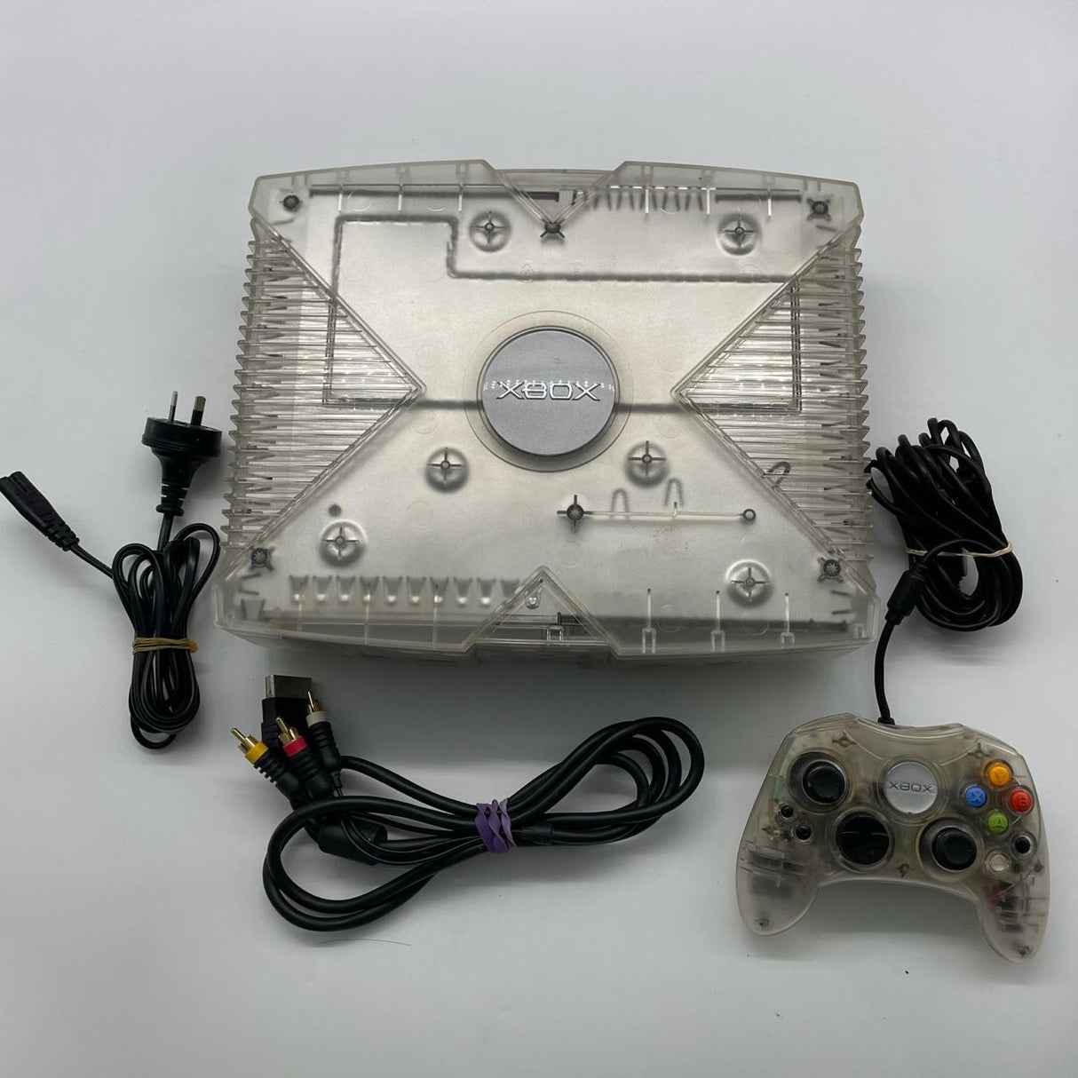 Xbox Original Clear Translucent with Clear Controller Console PAL