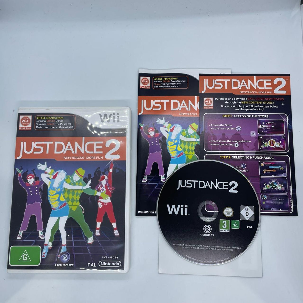 Just Dance 2 Nintendo Wii Game + Manual PAL