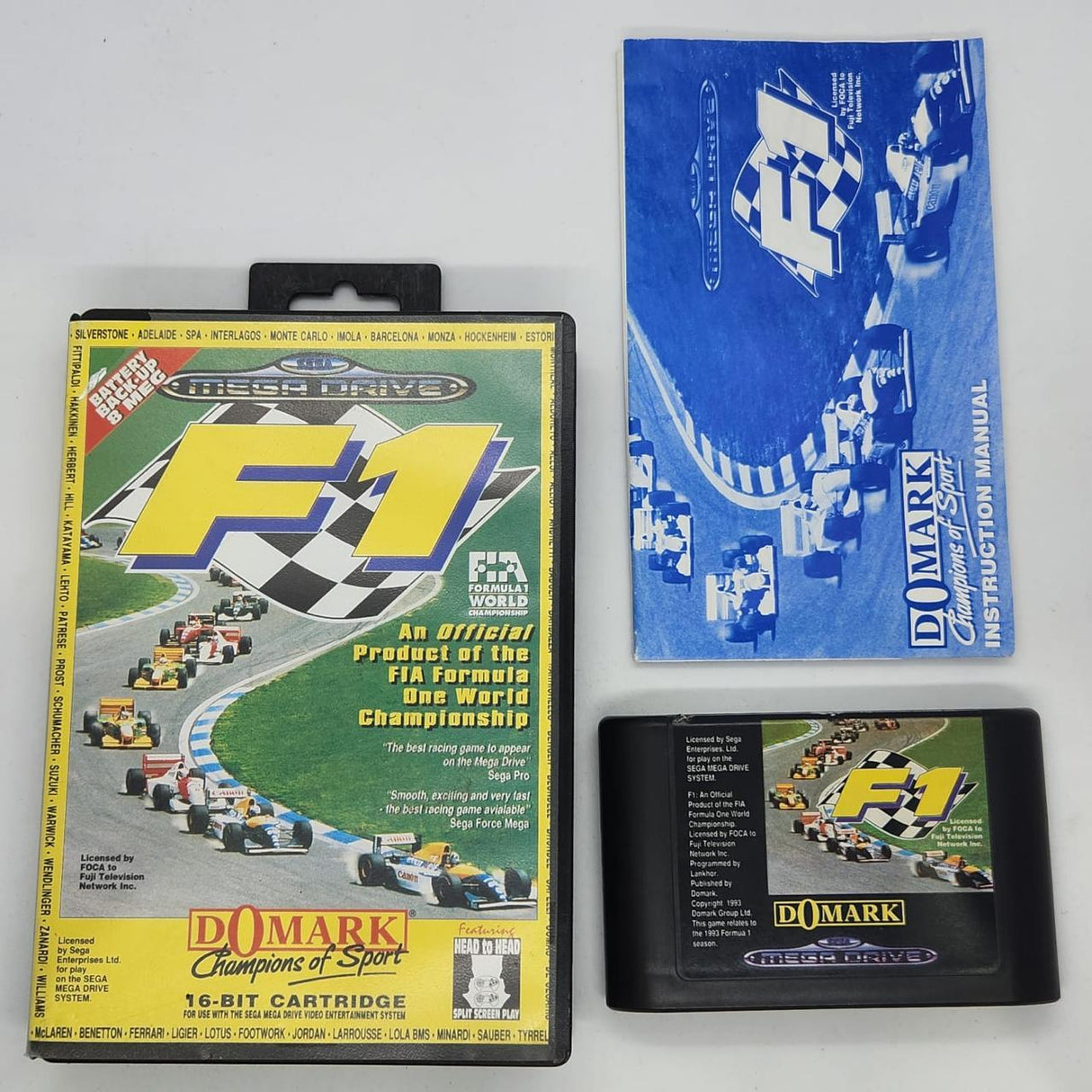 F1 Sega Mega Drive Game + Manual PAL