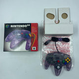 Nintendo 64 N64 Clear Purple Controller Boxed PAL