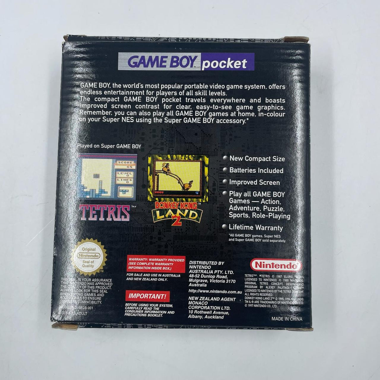 Nintendo Gameboy Pocket Black Console Boxed