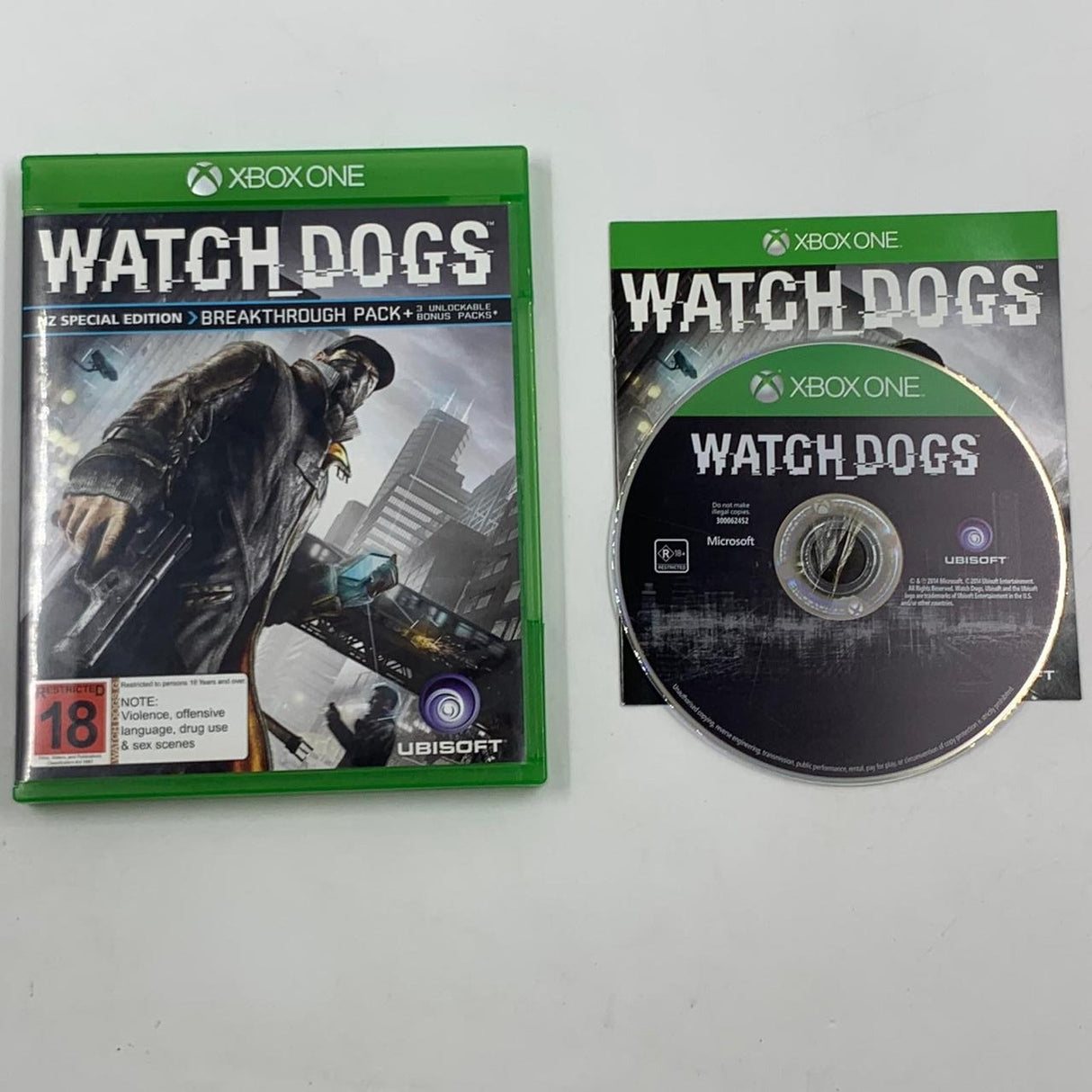 Watch Dogs ANZ Special Edition Xbox One Game + Manual