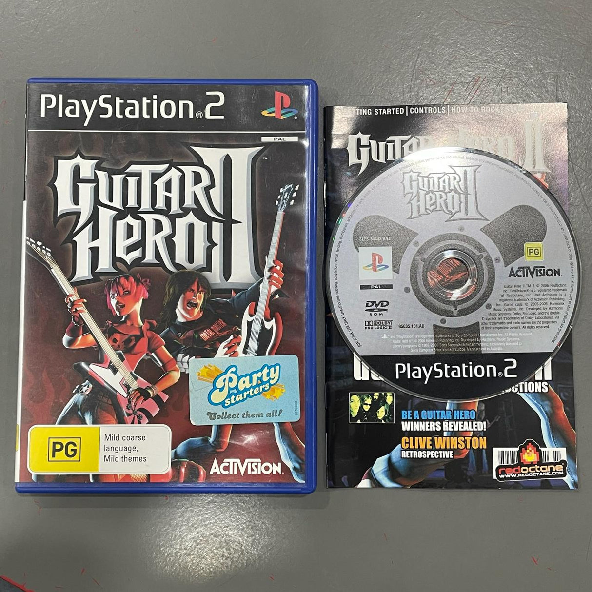 Guitar Hero Bundle Wired 1 & 2 Playstation 2 PS2 Controlle