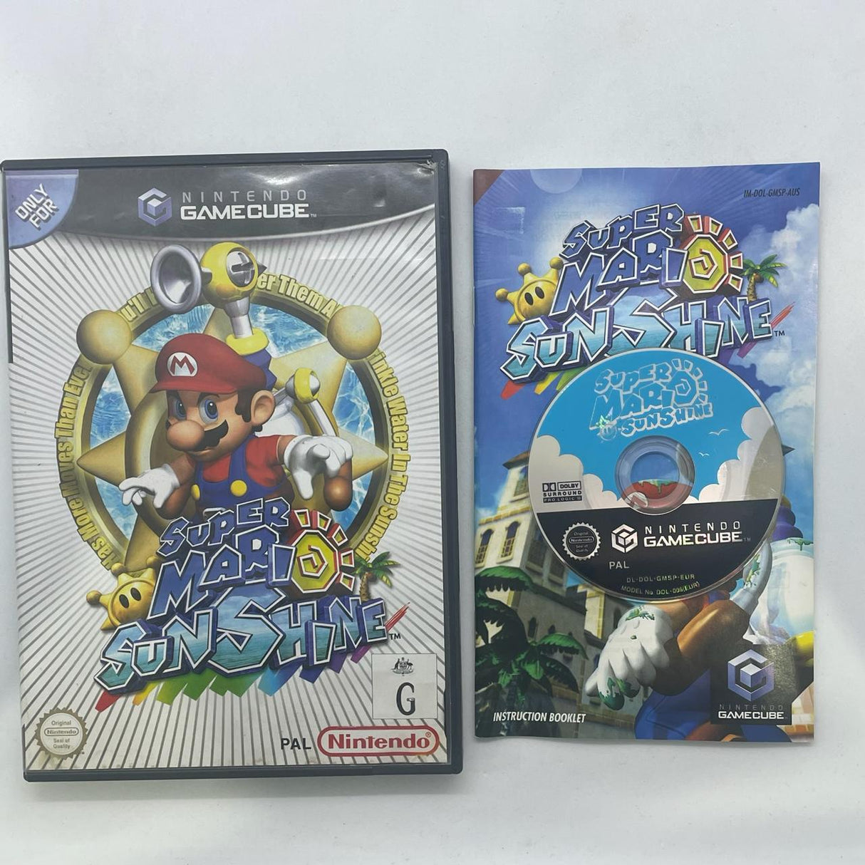 Super Mario Sunshine Nintendo Gamecube Game + Manual PAL