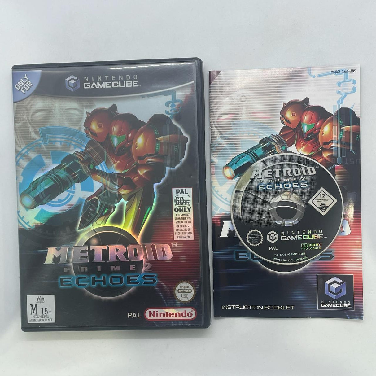 Metroid Prime 2 Echoes Nintendo Gamecube Game + Manual PAL