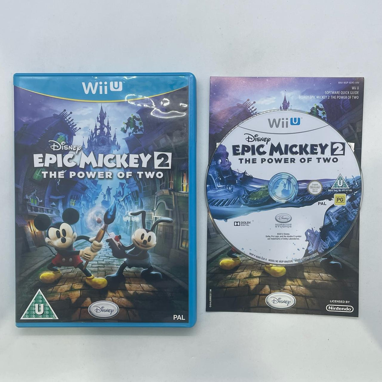 Disney Epic Mickey 2 The Power Of Two Nintendo Wii U Game + Manual PAL