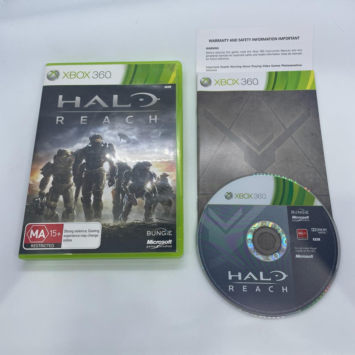 Halo Reach Xbox 360 Game + Manual PAL