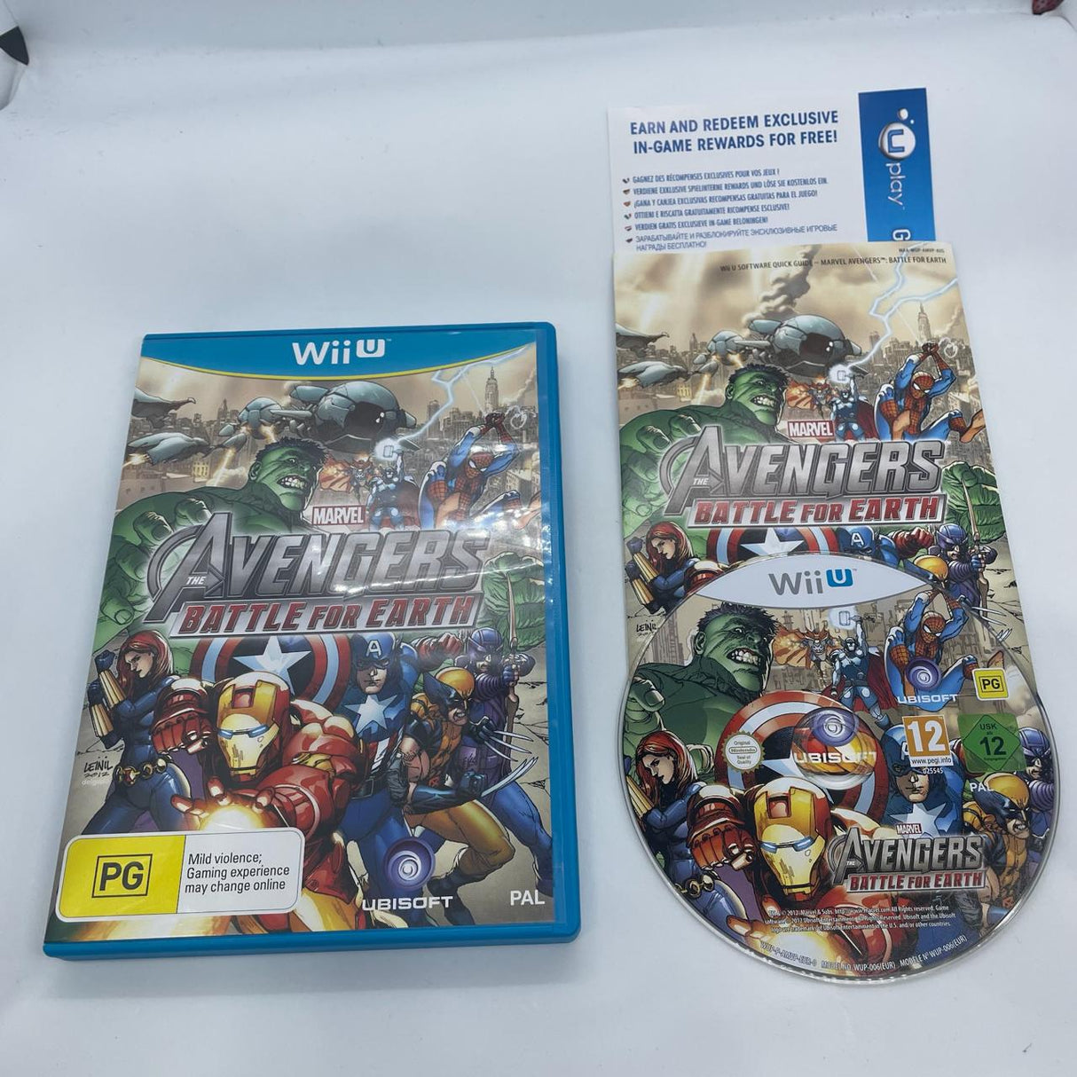 Marvel Avengers Battle For Earth Nintendo Wii U Game + Manual PAL