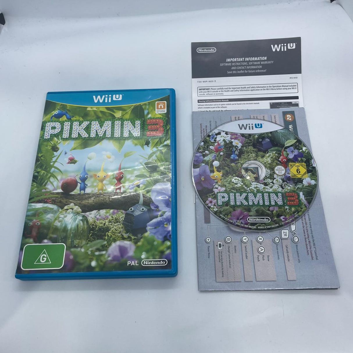 Pikmin 3 Nintendo Wii U Game + Manual PAL