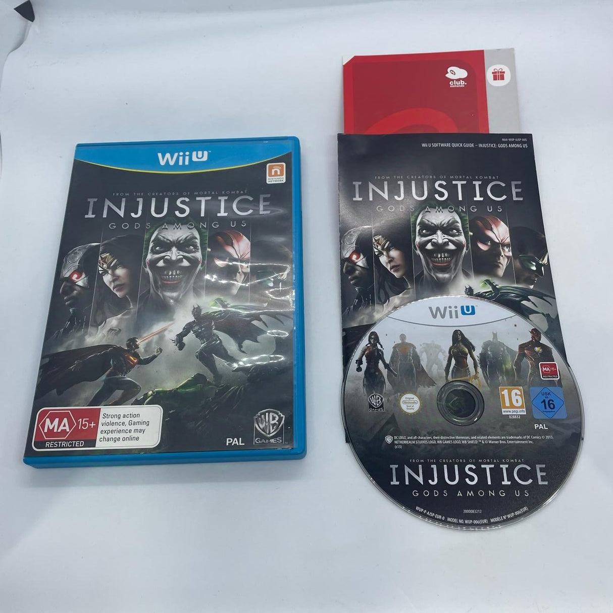 Injustice Gods Among Us Nintendo Wii U Game + Manual PAL