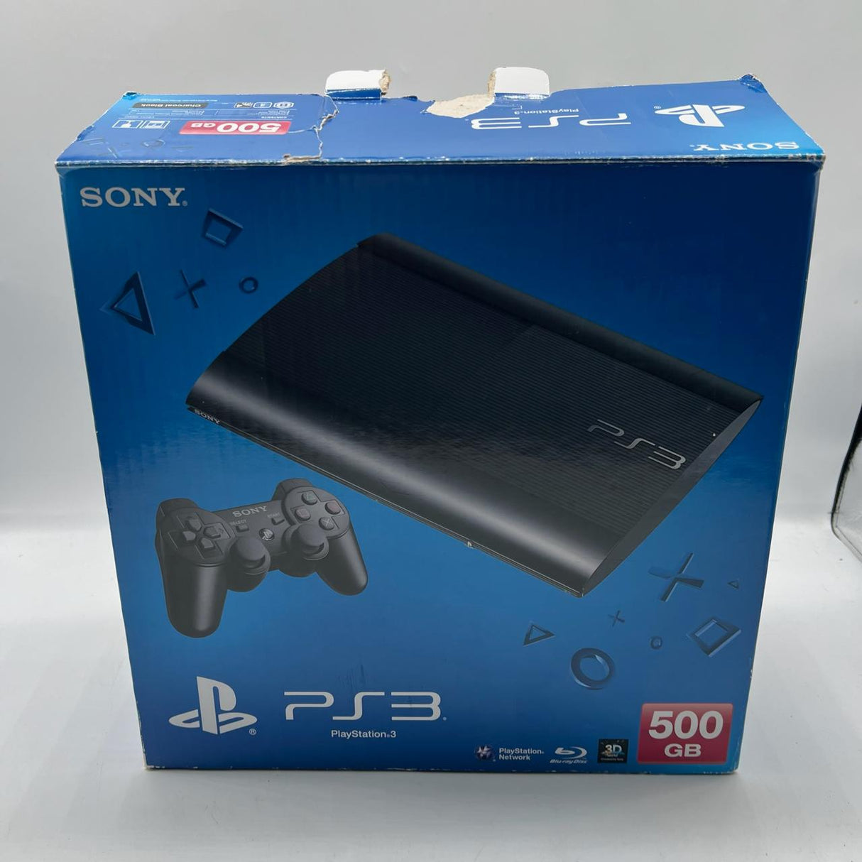 Sony PS3 Playstation 3 500 GB Super Slim Black Console Boxed