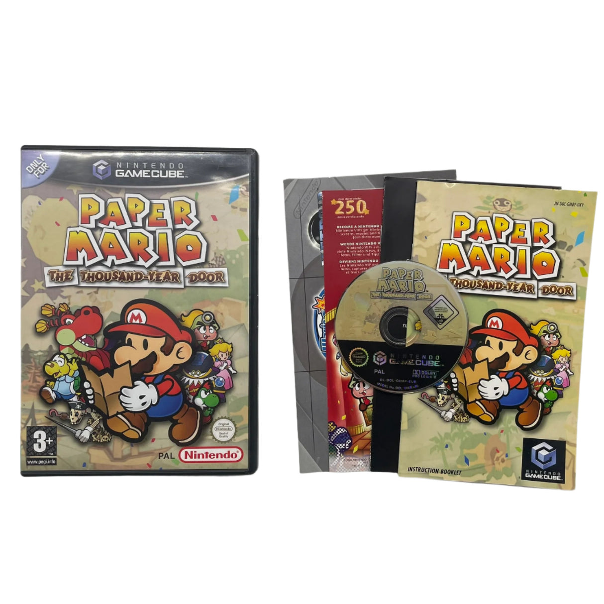 Paper Mario The Thousand Year Door Nintendo GameCube Game PAL