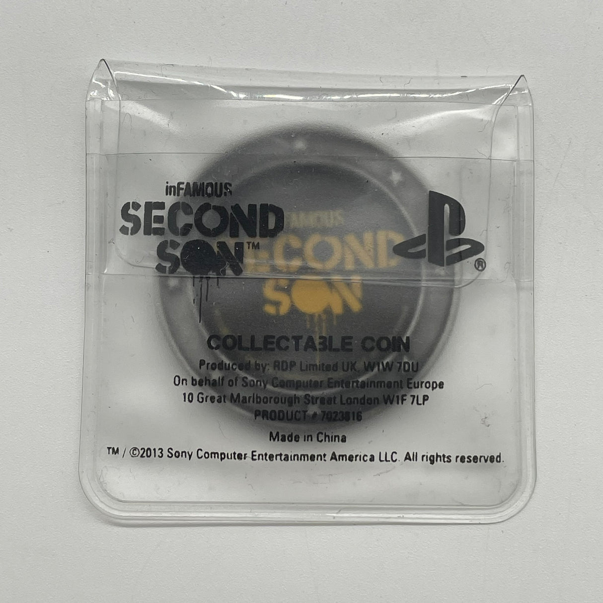 inFamous Second Son Collectible Coin PlayStation 4 PS4