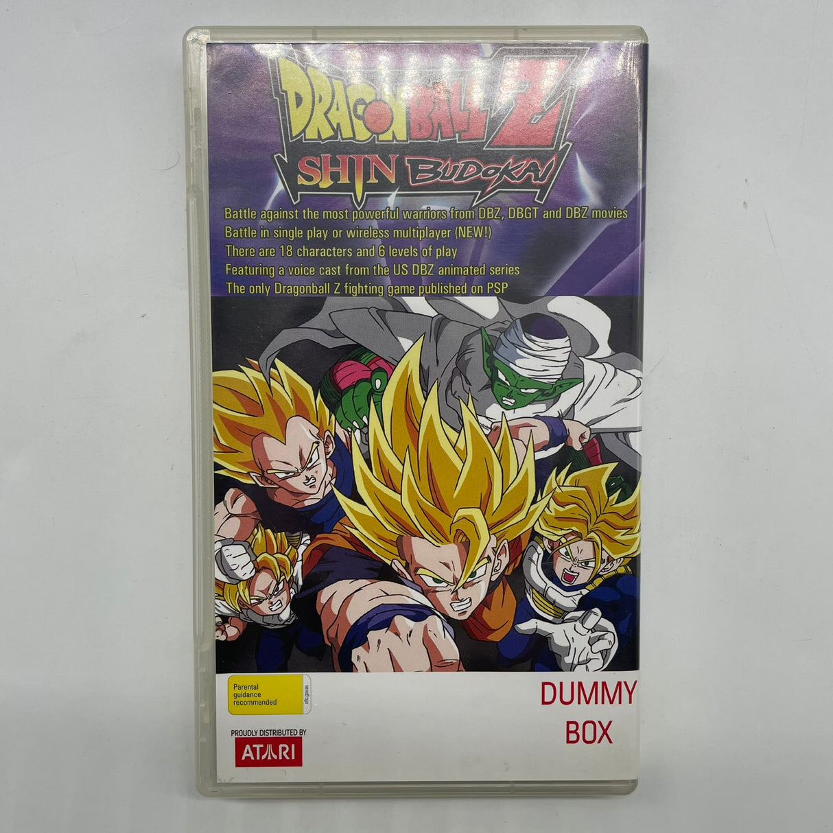 Dragon Ball Z Shin Budokai Game Promo Only Dummy Box Not For Resale PSP PlayStation Portable