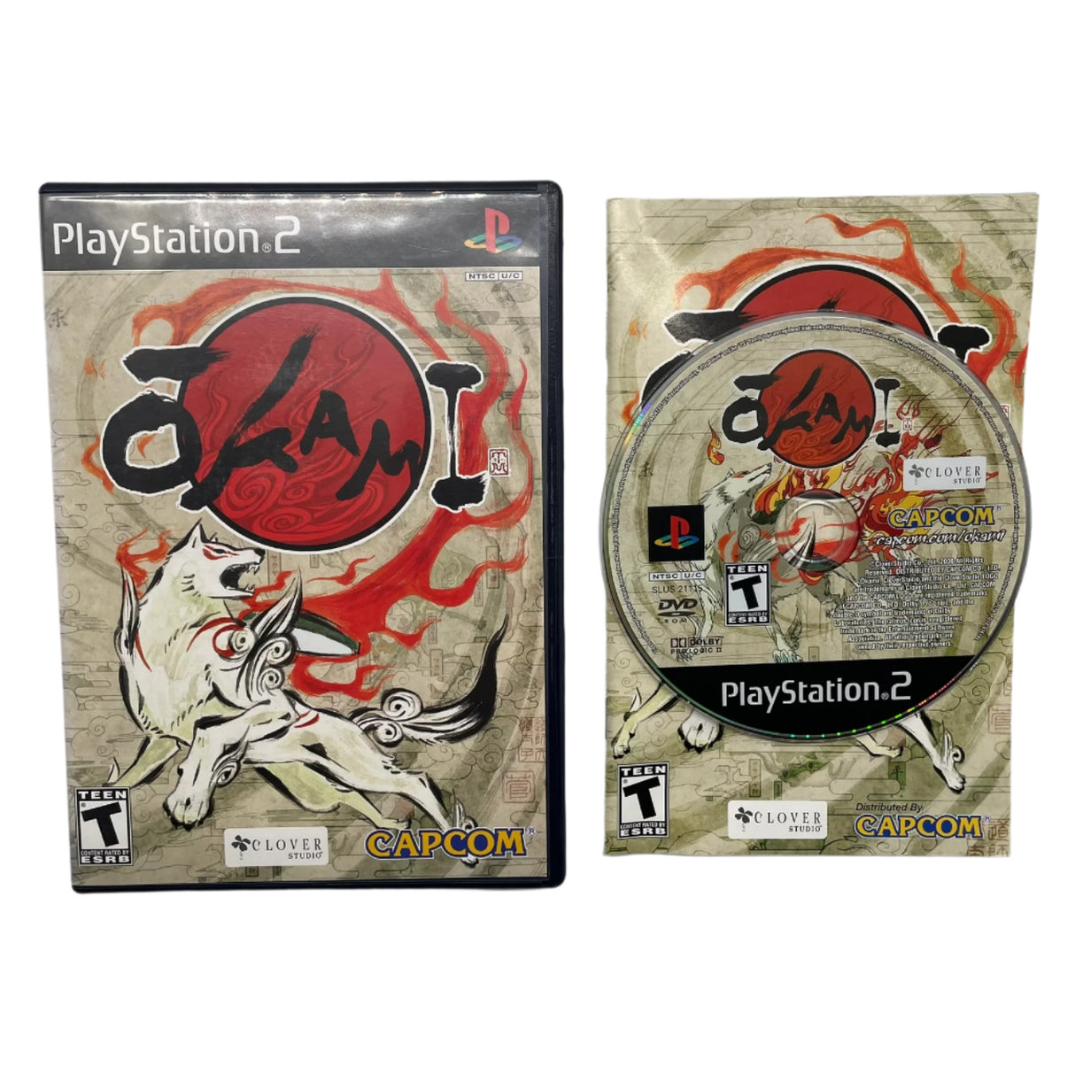 Okami PlayStation 2 PS2 NTSC U/C Game + Manual