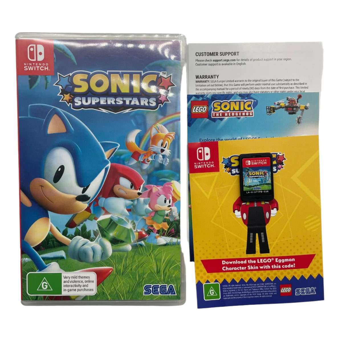 Sonic Superstars Nintendo Switch Game + Manual PAL