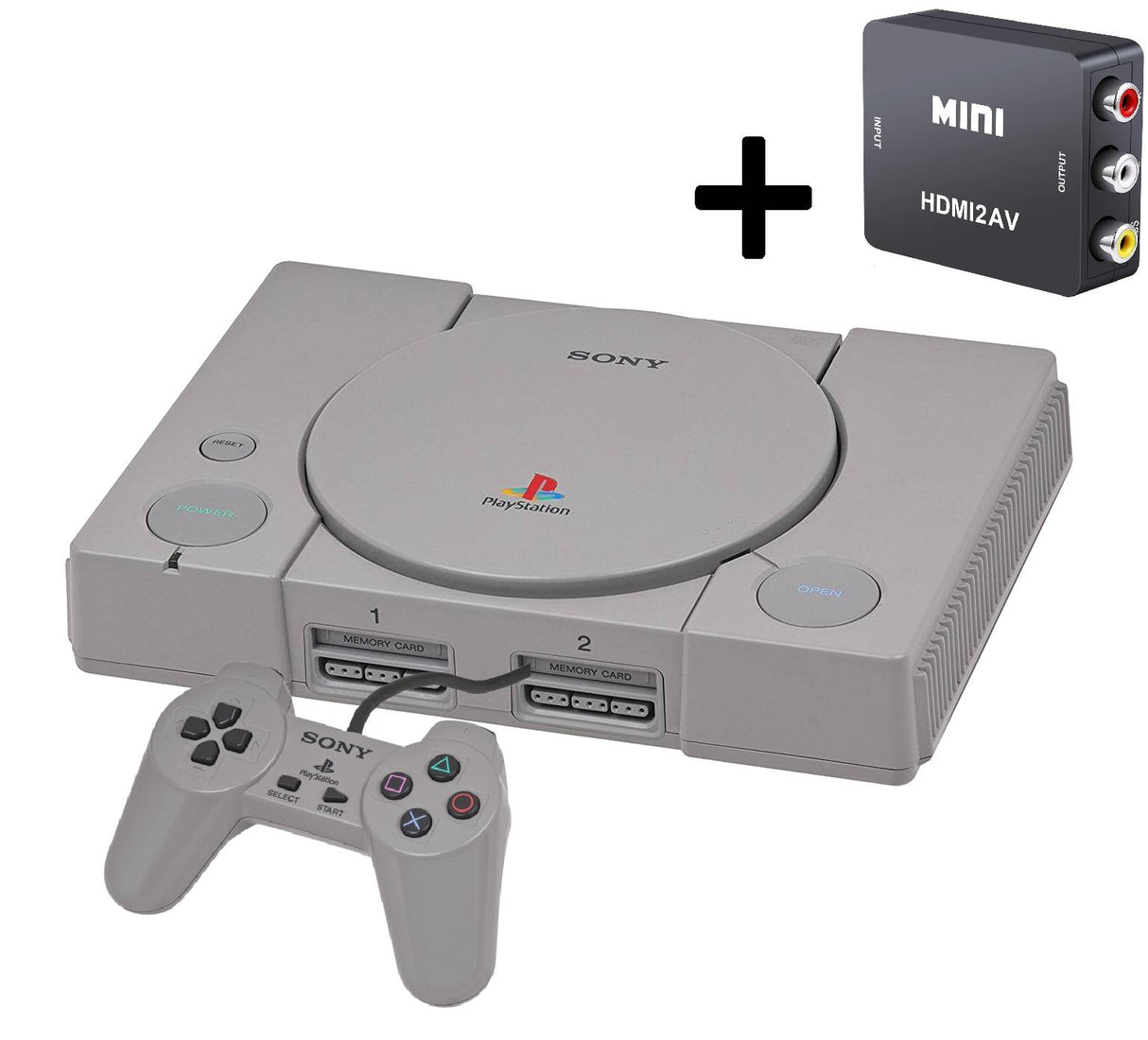 Sony PlayStation 1 (PS1) Original Complete Console + HDMI Convertor