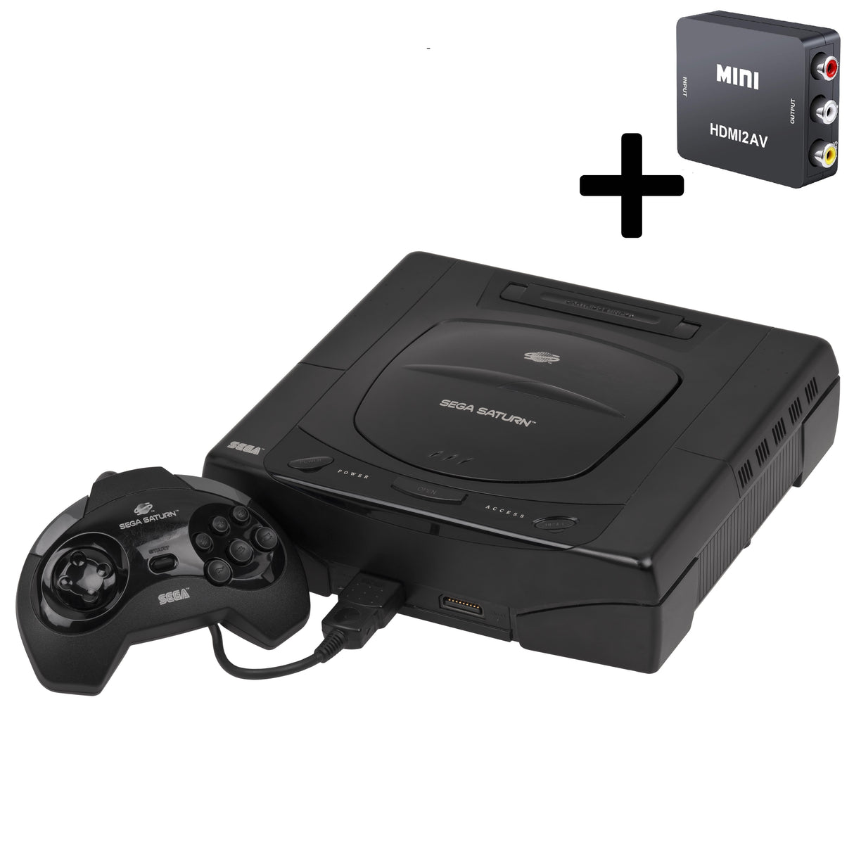 Sega Saturn Complete Console (PAL) + HDMI Convertor