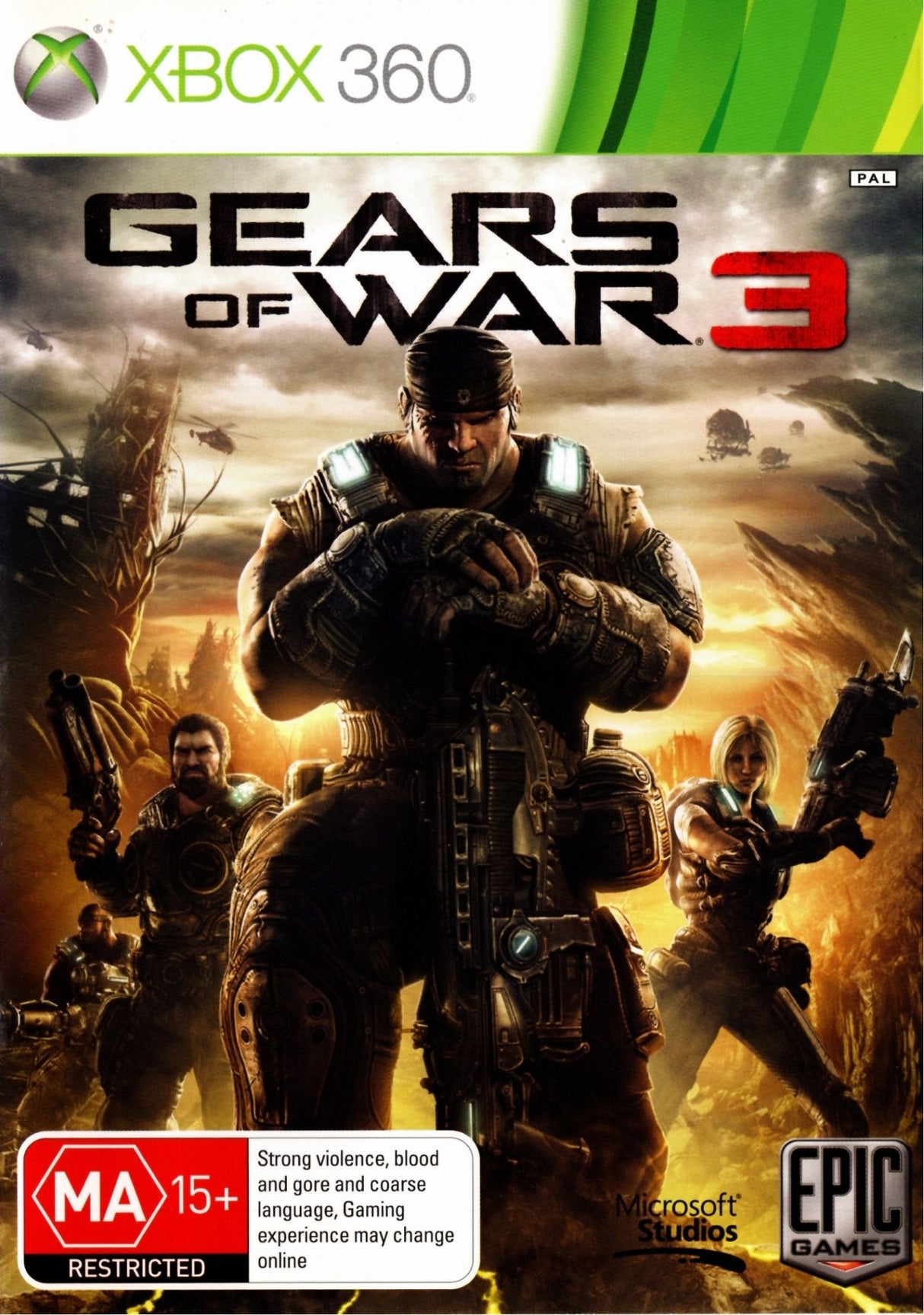 Gears of War 3 Xbox 360 Game PAL