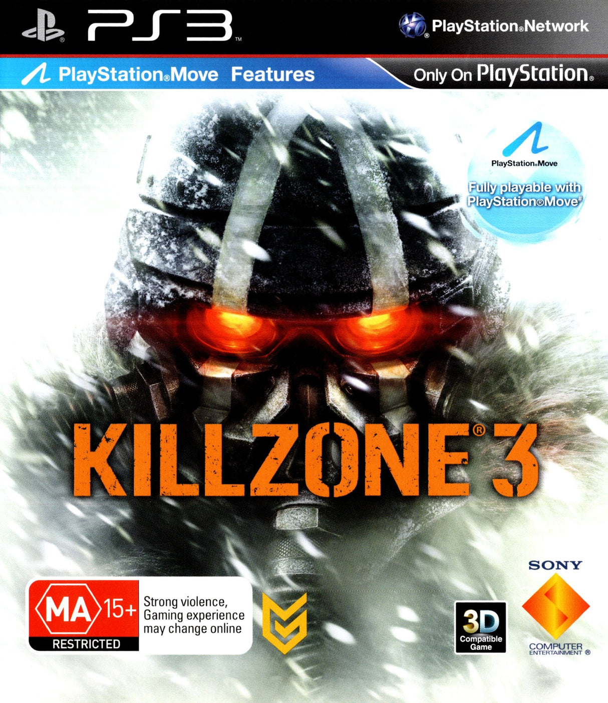 Killzone 3 Playstation 3 PS3 Game PAL