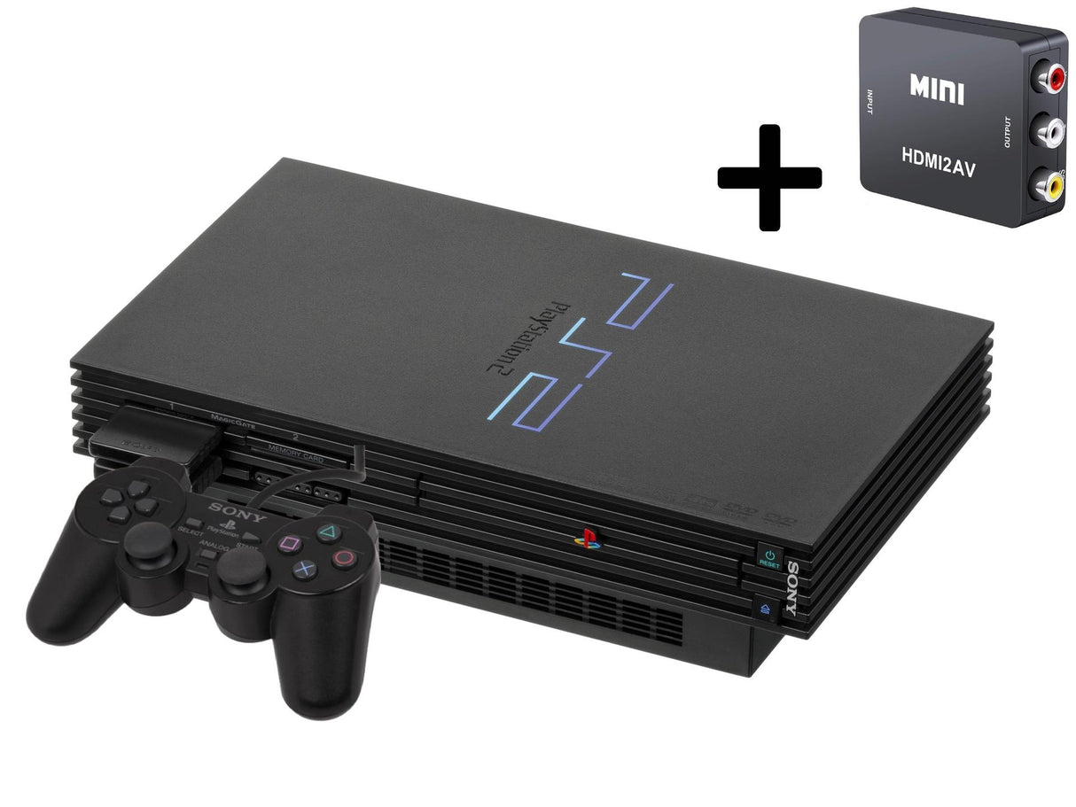 Sony PlayStation 2 (Phat) Complete Console + HDMI Convertor