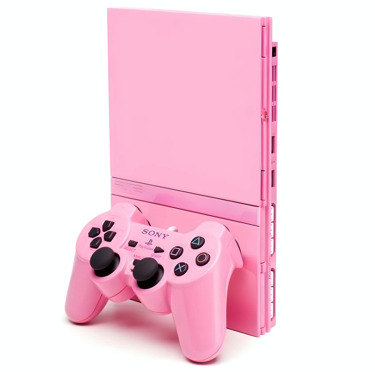 Sony PlayStation 2 Slim Pink Edition (PS2 Slim) Complete Console + HDMI Convertor