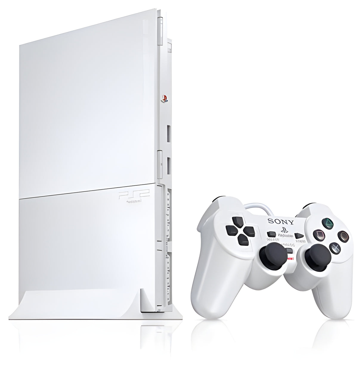 Sony PlayStation 2 Slim White NTSC-J Edition (PS2 Slim) Complete Console + HDMI Convertor