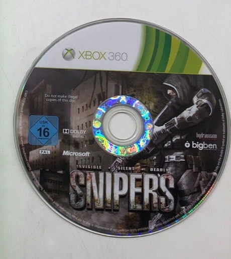 Snipers Invisible Silent Deadly Xbox 360 Game Disc Only PAL 24d3 - Trippy Trades 