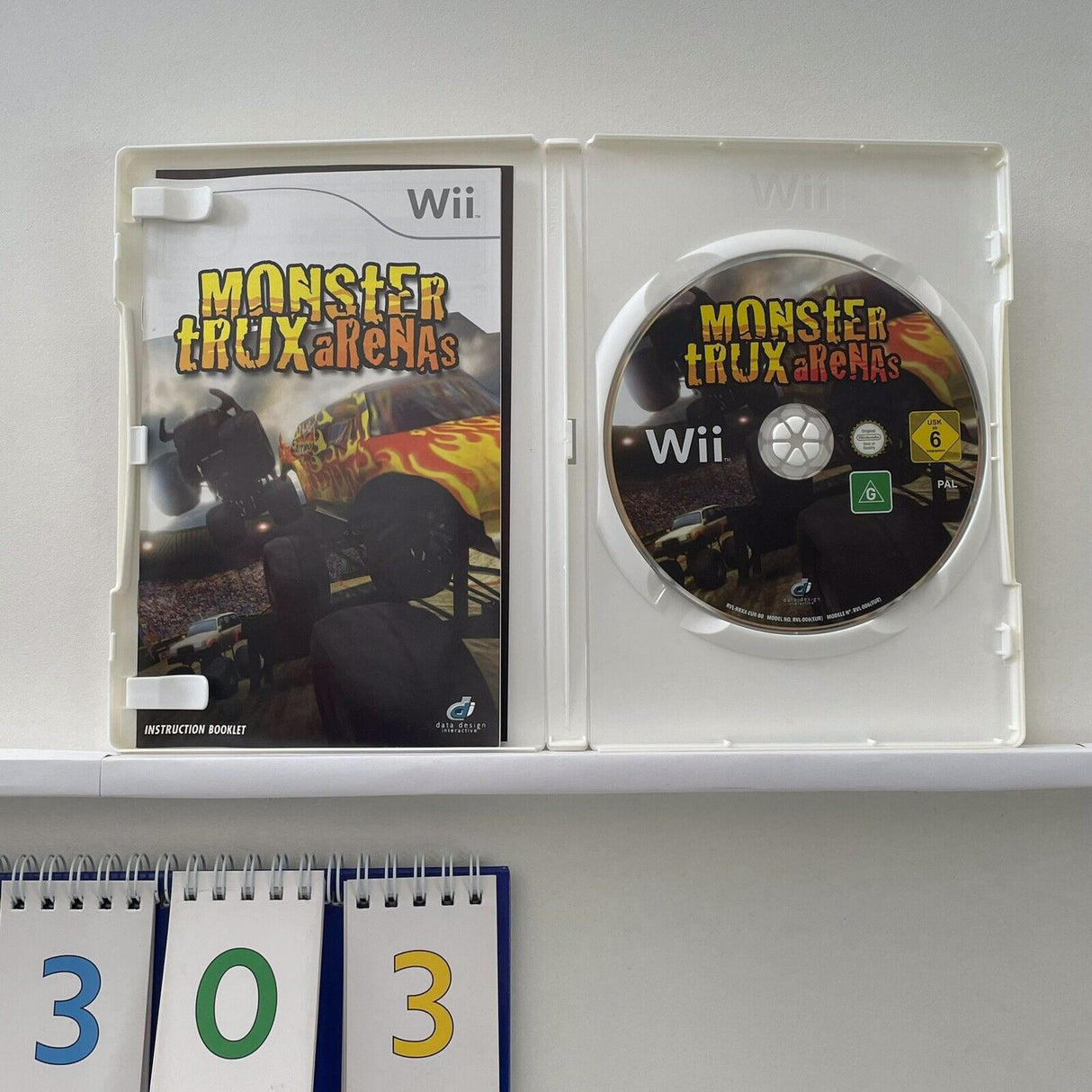 Monster Trux Arenas Nintendo Wii Game + Manual PAL