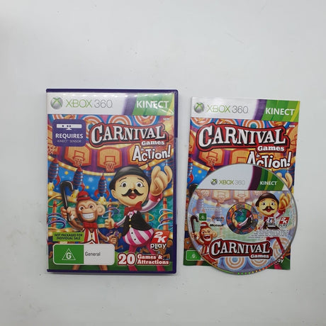 Carnival Games In Action Xbox 360 Game + Manual PAL - Trippy Trades 