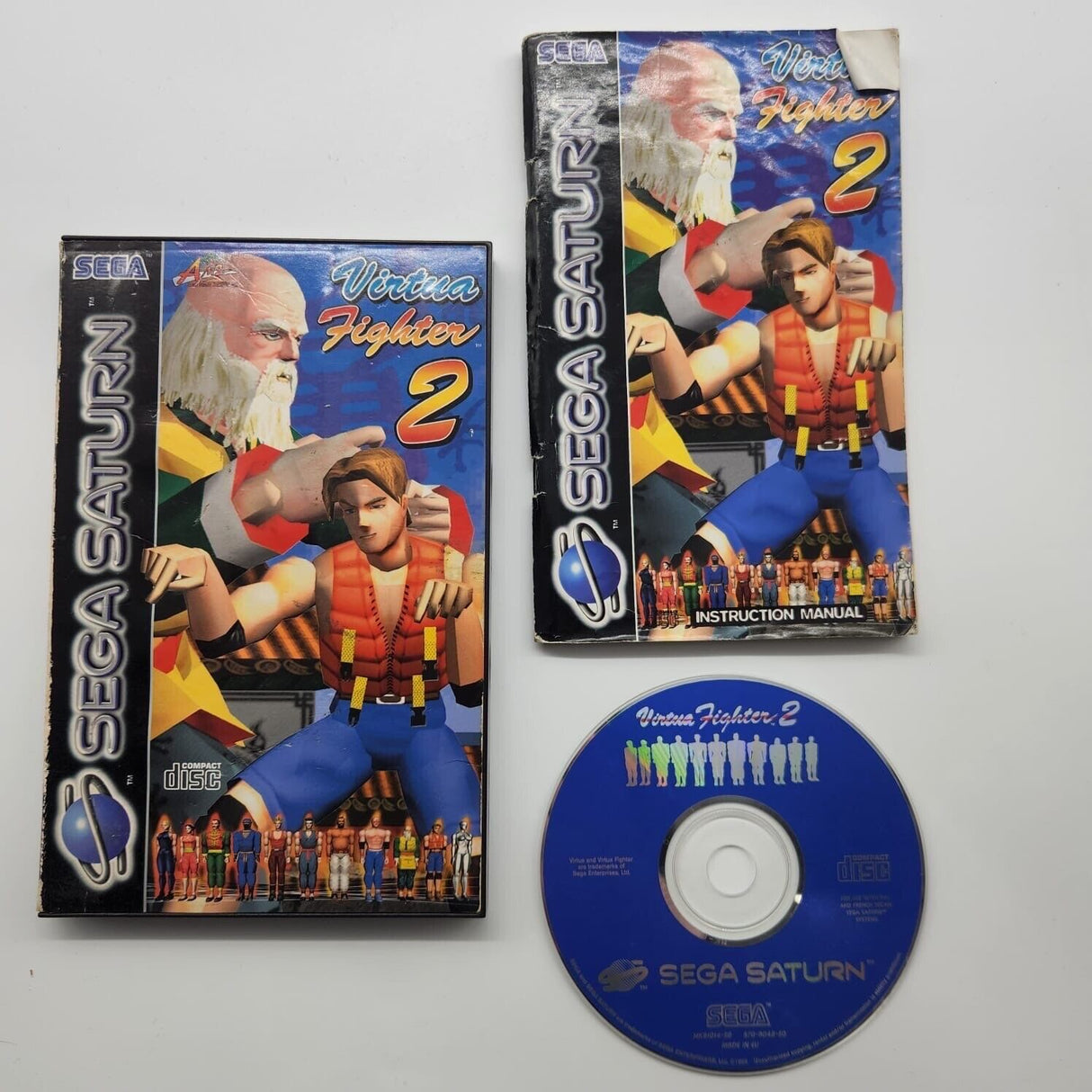 Virtua Fighter 2 II Sega Saturn Game + Manual PAL 25F4 - Trippy Trades 