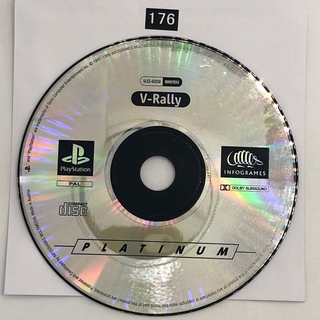 V-Rally PS1 Playstation 1 Game Disc Only oz176 - Trippy Trades 