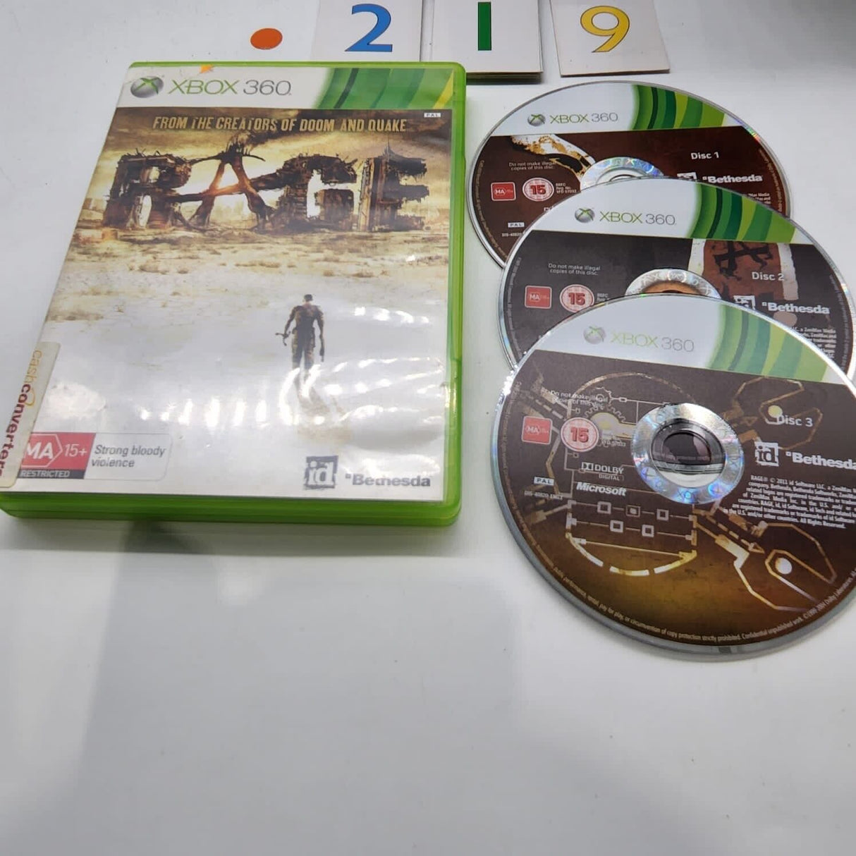 Rage Xbox 360 Game + Manual PAL - Trippy Trades 