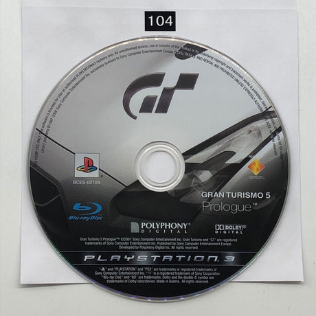 Gran Turismo 5 Prologue PS3 Playstation 3 Game Disc Only oz104 - Trippy Trades 