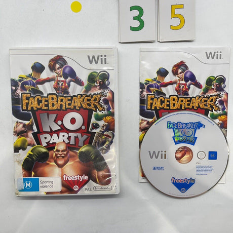 Facebreaker KO Party Nintendo Wii Game + Manual PAL - Trippy Trades 