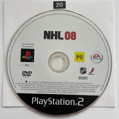 NHL 08 PS2 Playstation 2 Game Disc Only - Trippy Trades 