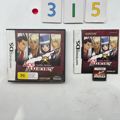 Apollo Justice Ace Attorney Nintendo DS Game + Manual *Water damaged cover - Trippy Trades 