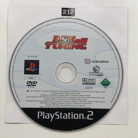 RPM Tuning PS2 PlayStation 2 Game Disc Only oz212 - Trippy Trades 