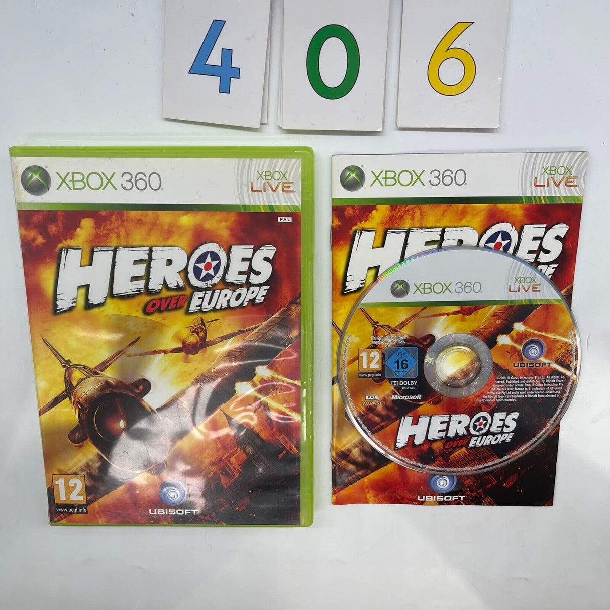 Heros Over Europe Xbox 360 Game + Manual PAL