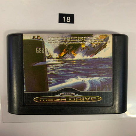 688 Attack Sub Sega Mega Drive Game Cartridge PAL - Trippy Trades 