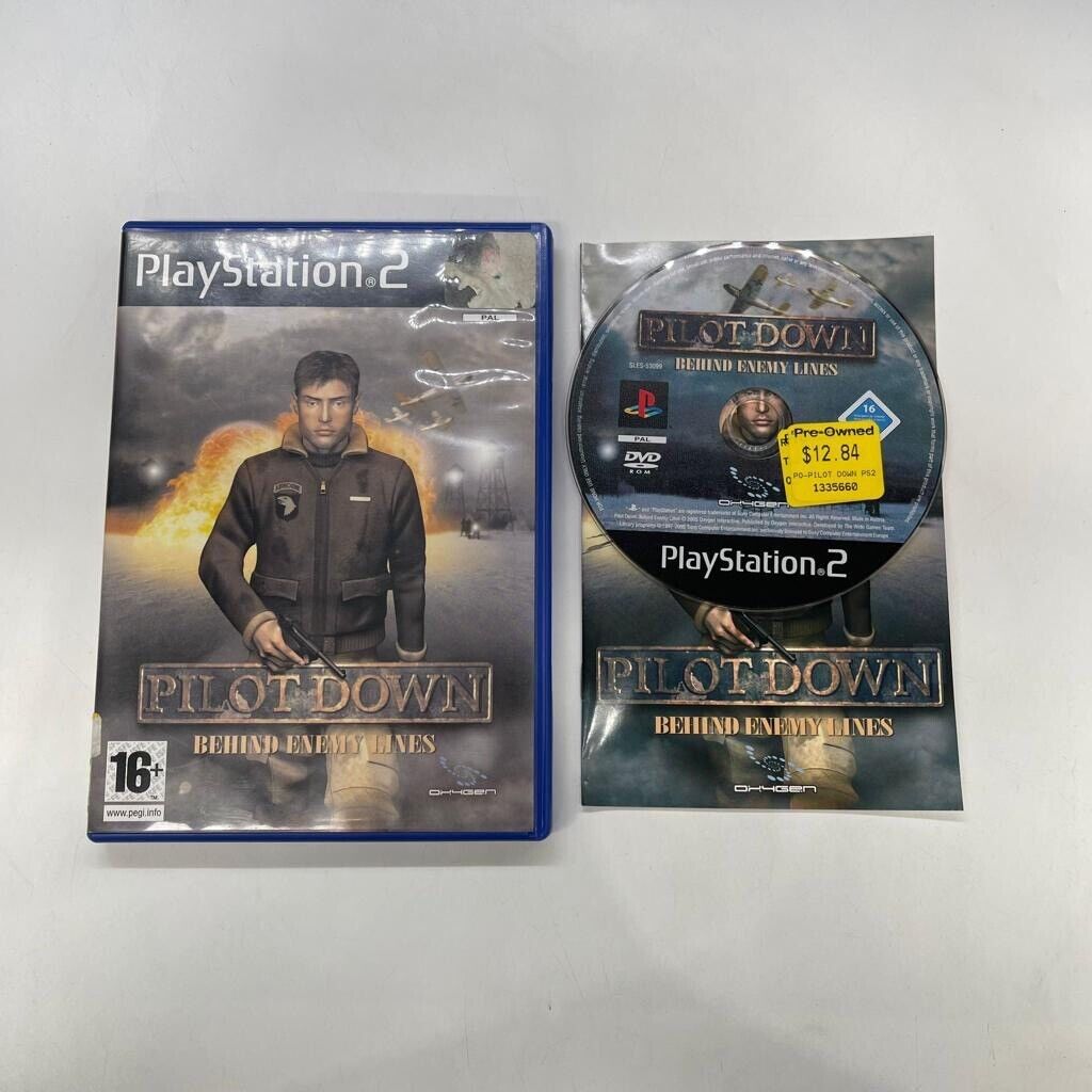 Pilot Down Enemy Lines PS2 Game + Manual PAL