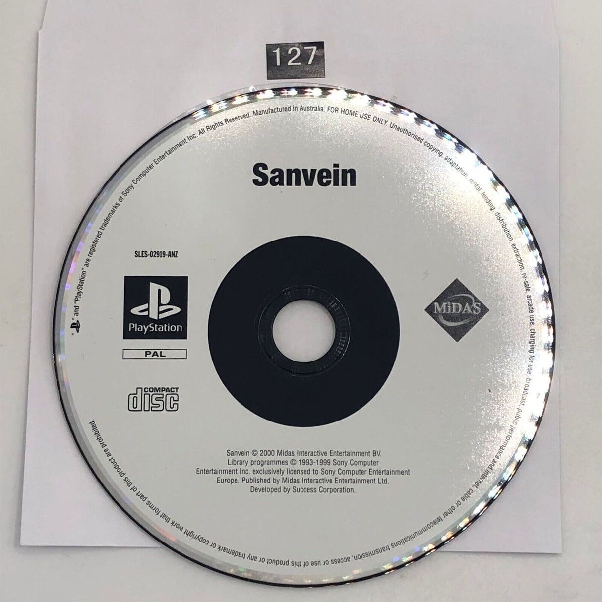 Sanvein PS1 Playstation 1 Game Disc Only oz127 - Trippy Trades 