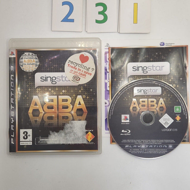 Sing Star Abba PS3 Playstation 3 Game + Manual o231 - Trippy Trades 