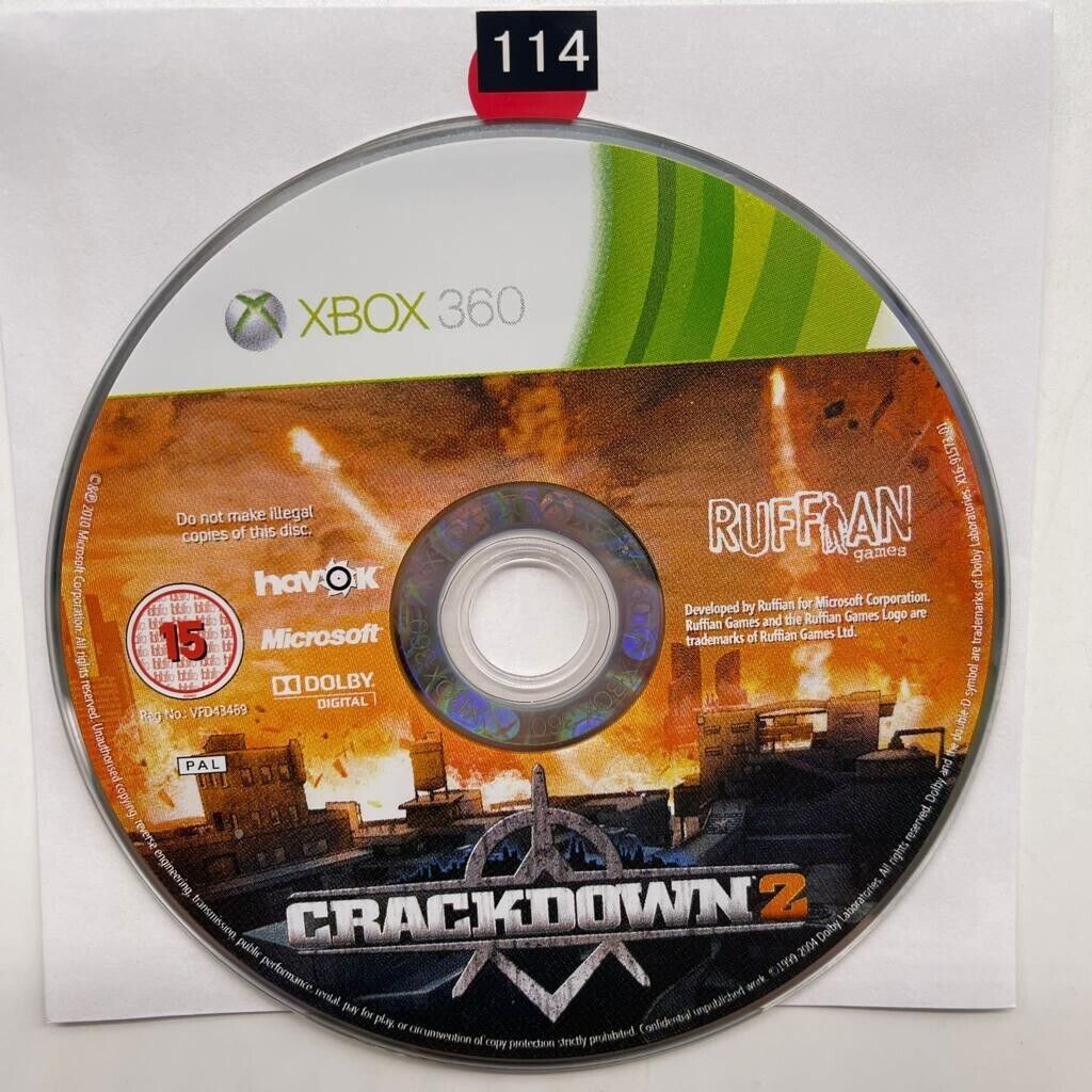 Crackdown 2 II Xbox 360 Game Disc only