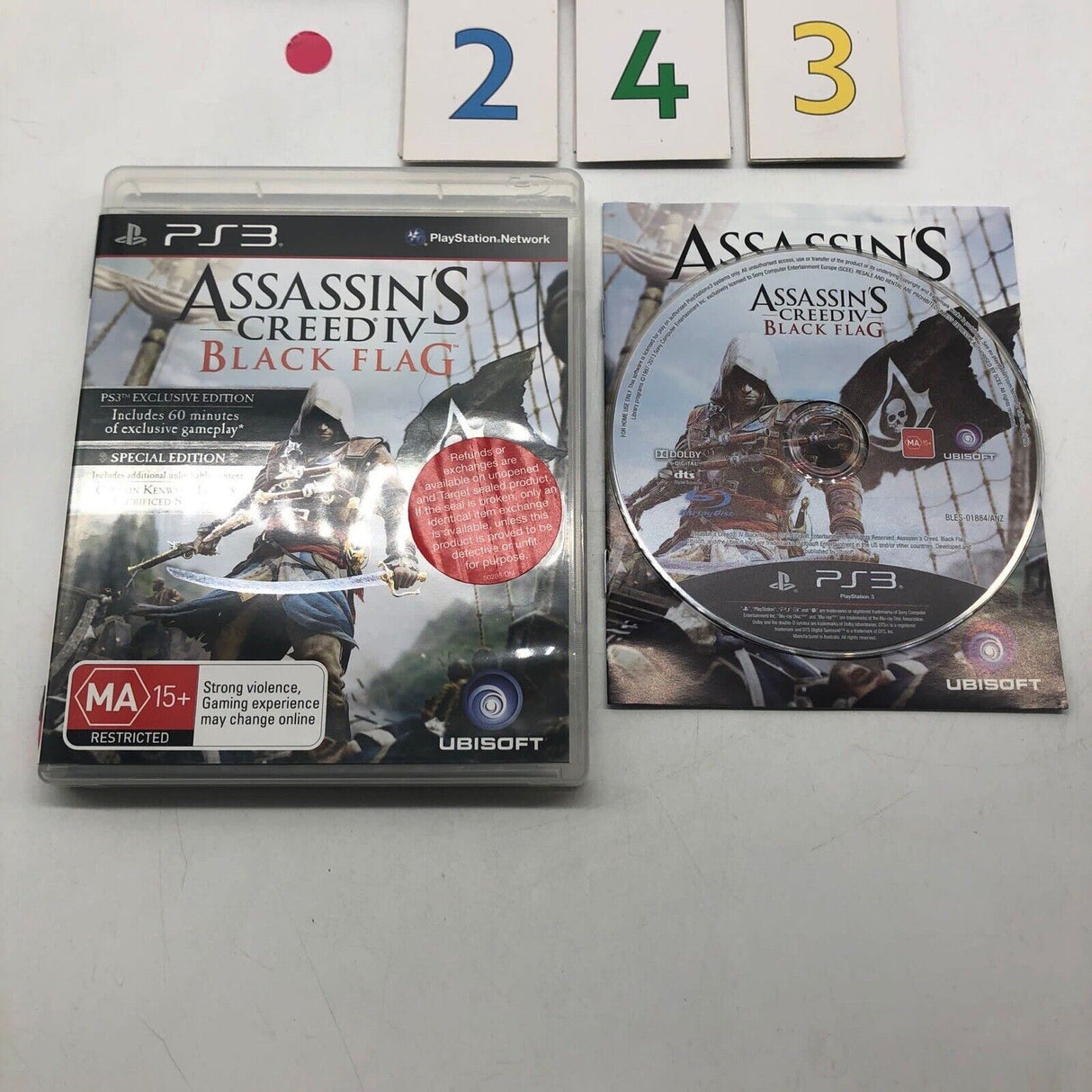 Assassin's Creed IV 4 Black Flag PS3 Playstation 3 Game + Manual