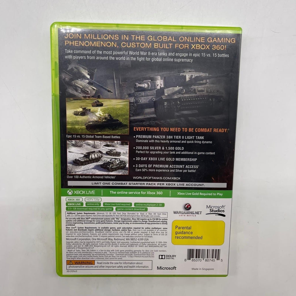 Brand New SEALED World Of Tanks Xbox 360 Game