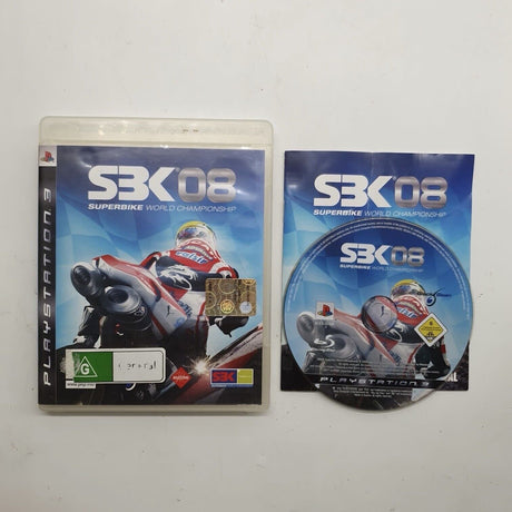 SBK 08 Supebike World Championship PS3 Playstation 3 Game + Manual 28j4 - Trippy Trades 