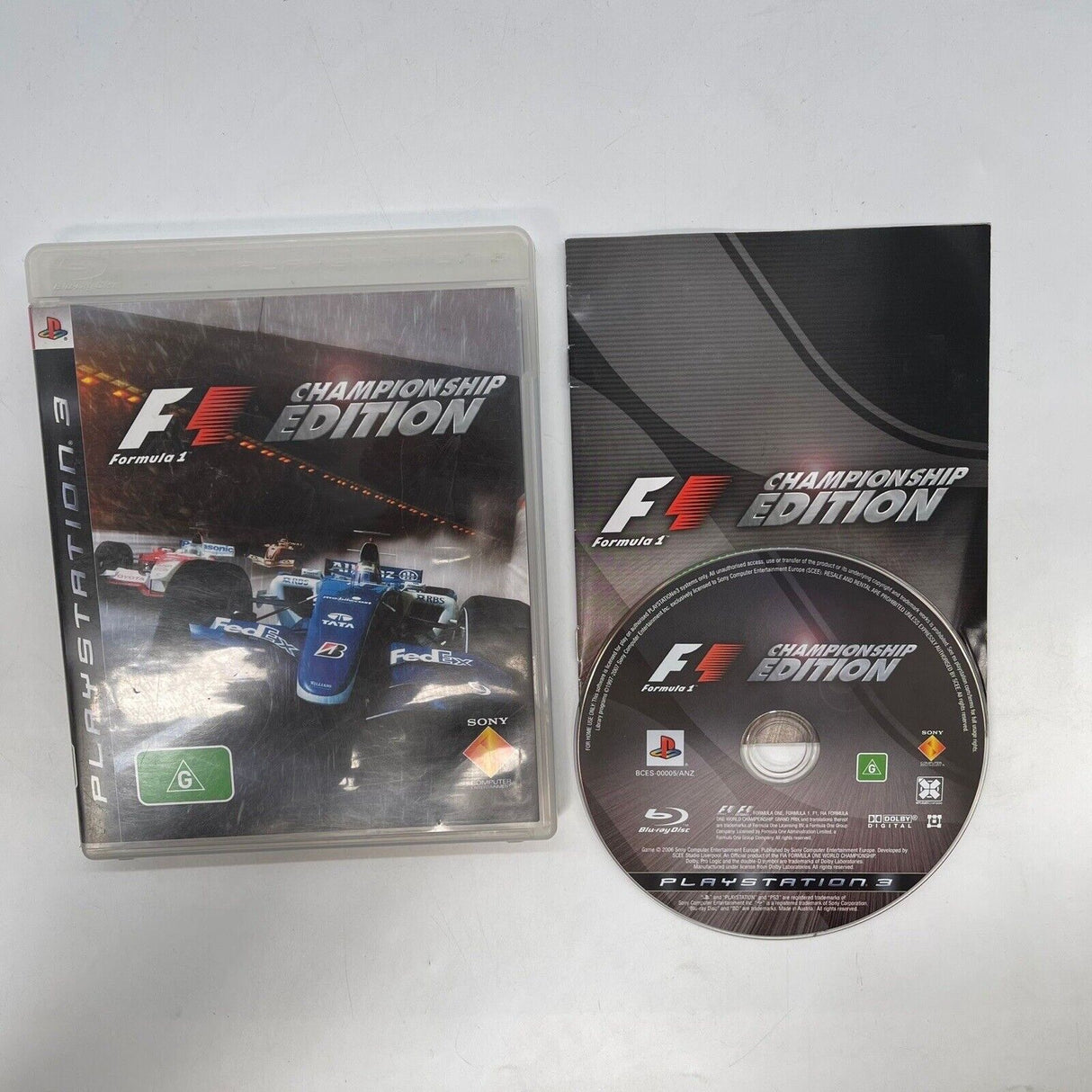 F1 Championship Edition PS3 Playstation 3 Game + Manual