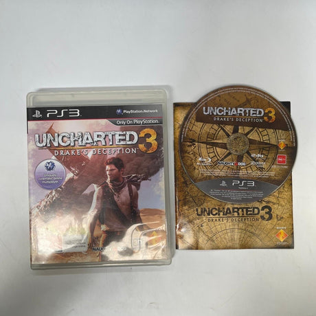 Uncharted 3 III Drake's Deception PS3 Playstation 3 Game + Manual - Trippy Trades 