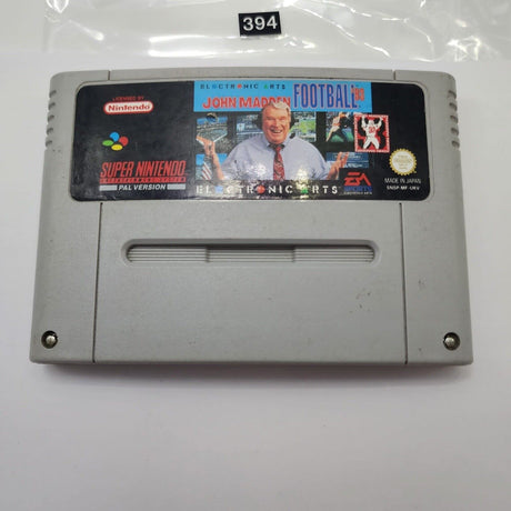 John Madden Football '93 Super Nintendo SNES Game Cartridge PAL - Trippy Trades 